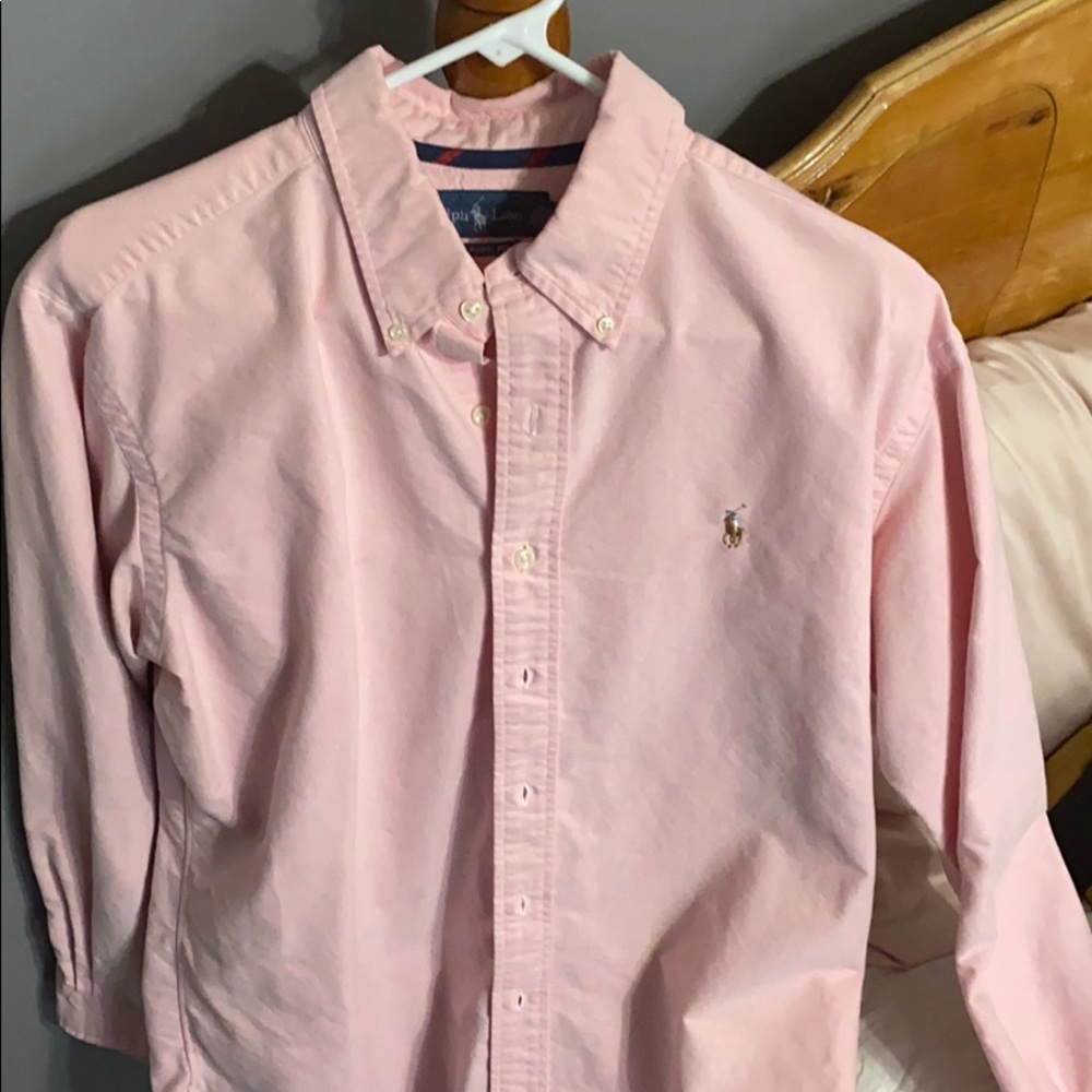 Polo classic fit button down pink L